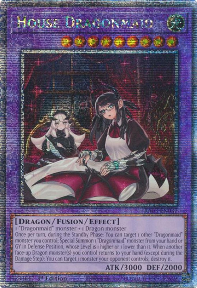 House Dragonmaid (Alternate Art) (Quarter Century Secret Rare) (RA03-EN037) - Quarter Century Secret Rare
