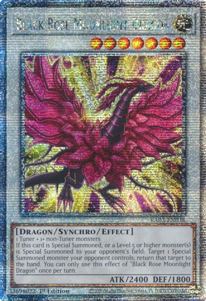 Black Rose Moonlight Dragon (Quarter Century Secret Rare) (RA03-EN038) - Quarter Century Secret Rare