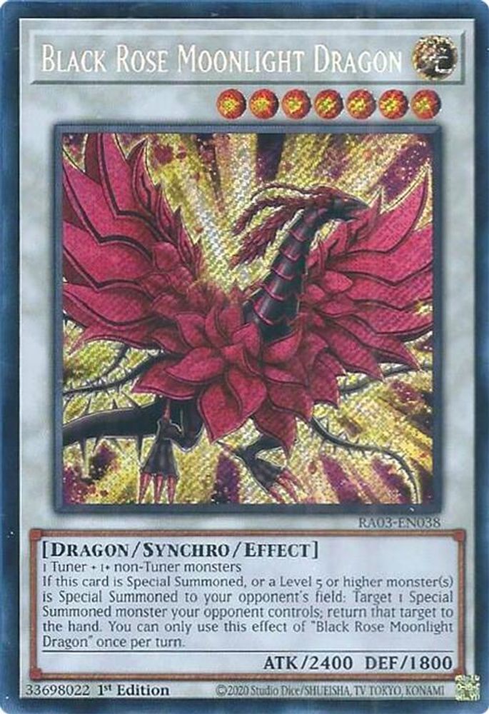 Black Rose Moonlight Dragon (Secret Rare) (RA03-EN038) - Secret Rare