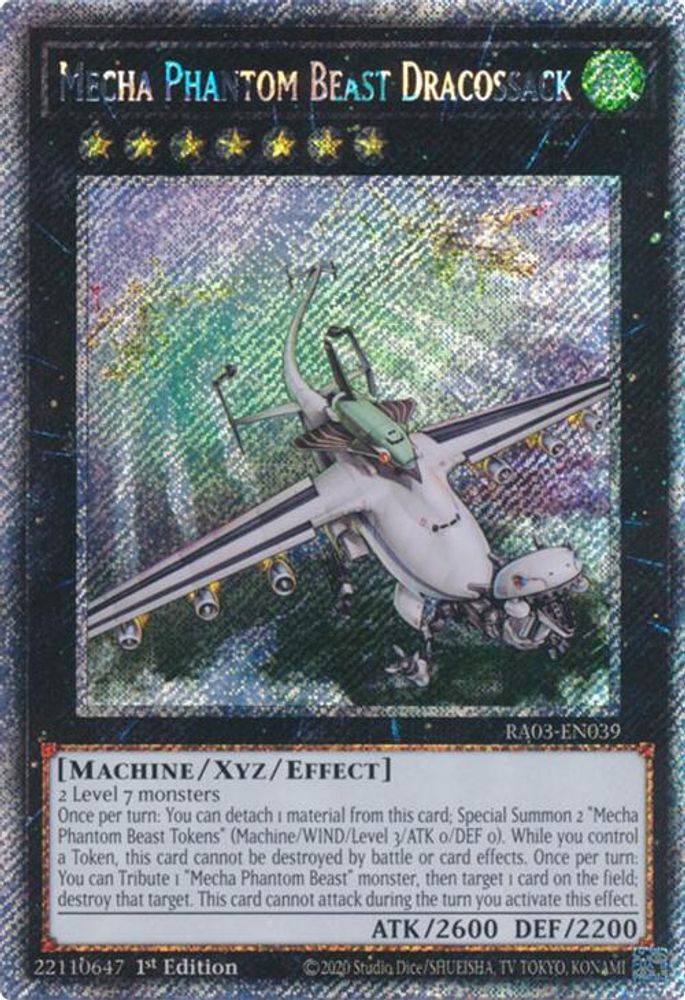 Mecha Phantom Beast Dracossack (Platinum Secret Rare) (RA03-EN039) - Platinum Secret Rare