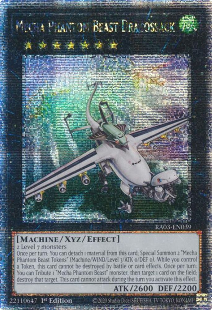 Mecha Phantom Beast Dracossack (Quarter Century Secret Rare) (RA03-EN039) - Quarter Century Secret Rare
