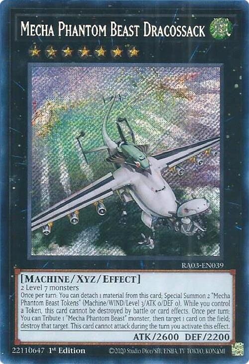 Mecha Phantom Beast Dracossack (Secret Rare) (RA03-EN039) - Quarter Century Bonanza 1st Edition