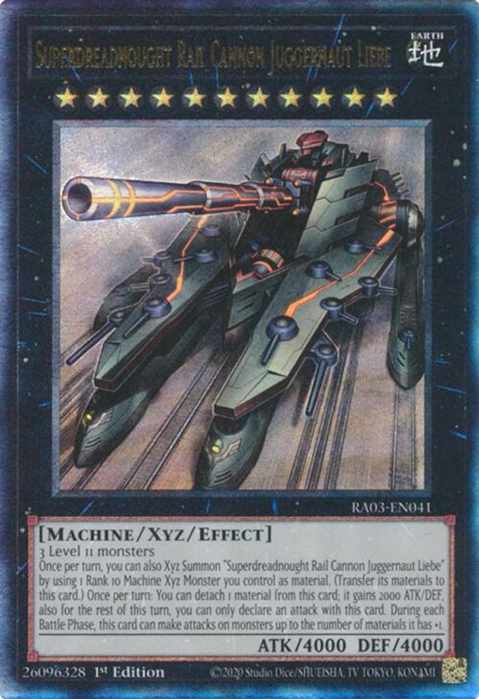 Superdreadnought Rail Cannon Juggernaut Liebe (PUR) (RA03-EN041) - Prismatic Ultimate Rare