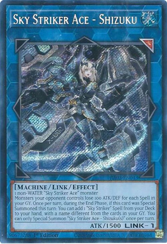 Sky Striker Ace - Shizuku (Secret Rare) (RA03-EN043) - Secret Rare