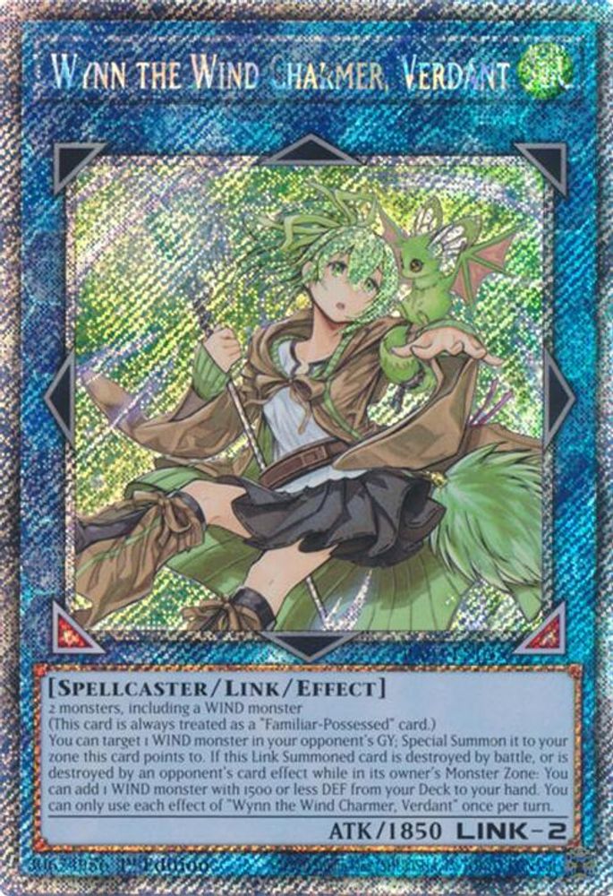 Wynn the Wind Charmer, Verdant (Platinum Secret Rare) (RA03-EN045) - Platinum Secret Rare