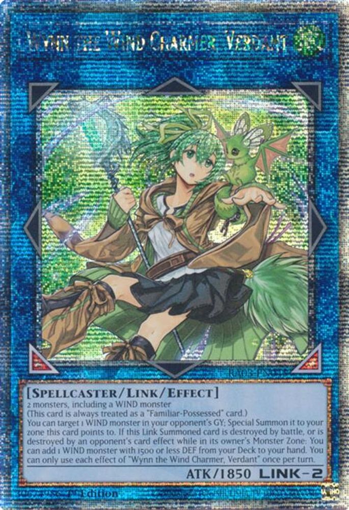 Wynn the Wind Charmer, Verdant (Quarter Century Secret Rare) (RA03-EN045) - Quarter Century Secret Rare