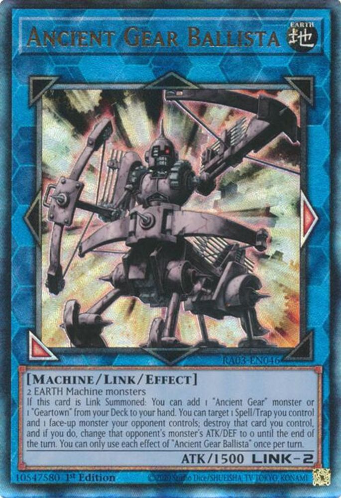 Ancient Gear Ballista (PUR) (RA03-EN046) - Prismatic Ultimate Rare