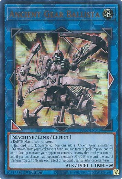 Ancient Gear Ballista (UR) (RA03-EN046) - Quarter Century Bonanza 1st Edition