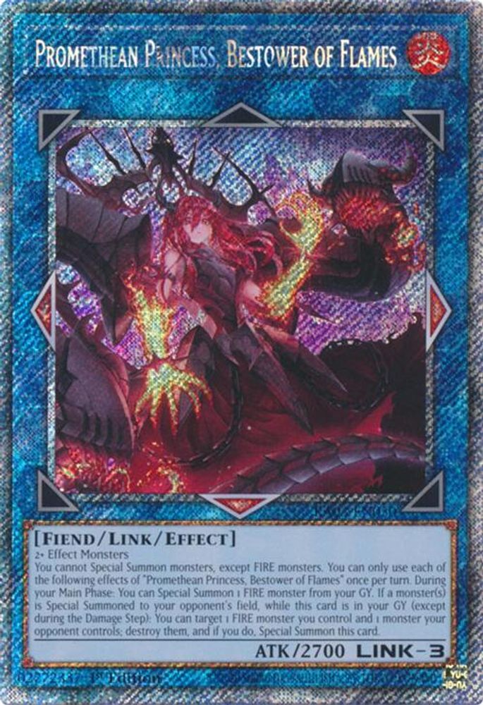 Promethean Princess, Bestower of Flames (Platinum Secret Rare) (RA03-EN050) - Platinum Secret Rare