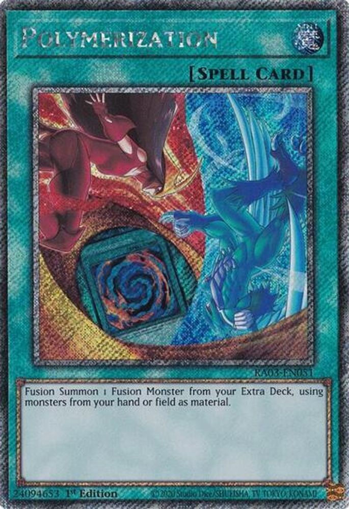 Polymerization (B) (HERO Art) (Platinum Secret Rare) (RA03-EN051) - Platinum Secret Rare