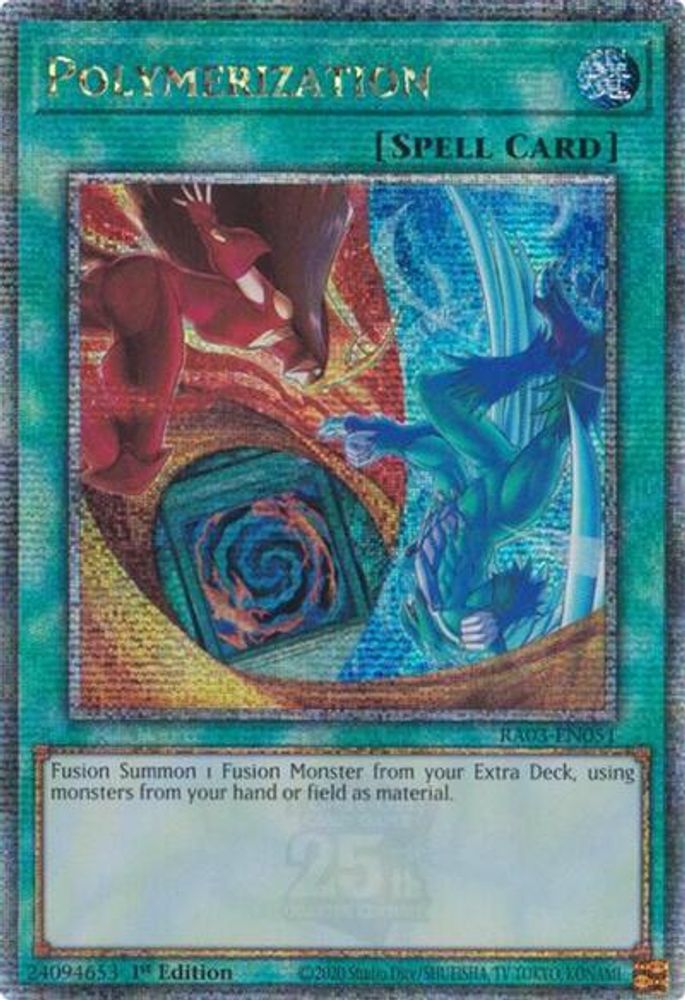 Polymerization (B) (HERO Art) (Quarter Century Secret Rare) (RA03-EN051) - Quarter Century Secret Rare