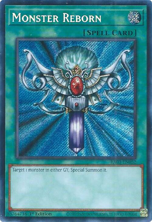 Monster Reborn (Secret Rare) (RA03-EN052) - Quarter Century Bonanza 1st Edition