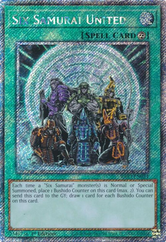 Six Samurai United (Platinum Secret Rare) (RA03-EN054) - Platinum Secret Rare
