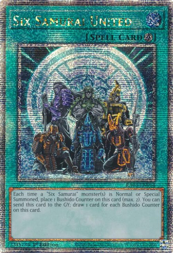 Six Samurai United (Quarter Century Secret Rare) (RA03-EN054) - Quarter Century Secret Rare