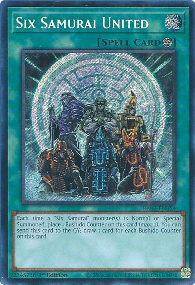 Six Samurai United (Secret Rare) (RA03-EN054) - Secret Rare