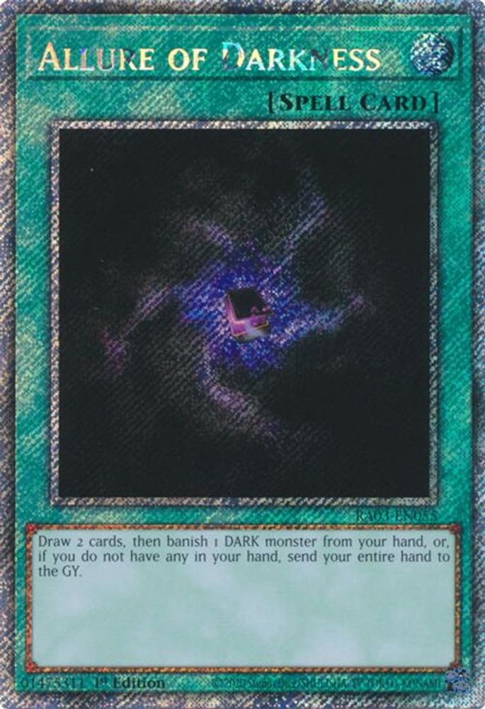 Allure of Darkness (Platinum Secret Rare) (RA03-EN055) - Platinum Secret Rare