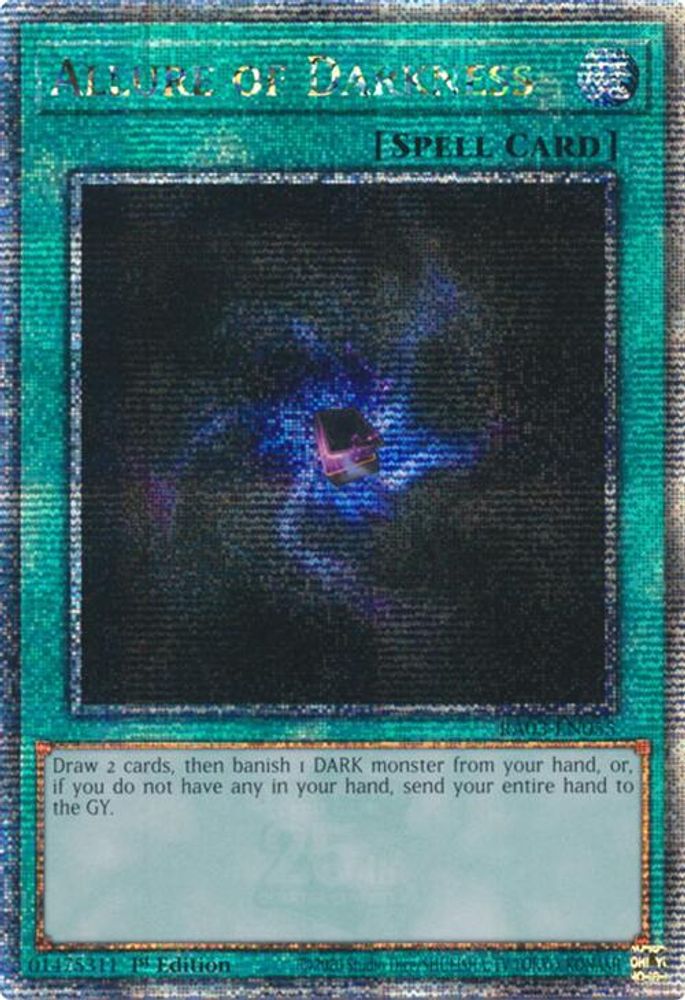 Allure of Darkness (Quarter Century Secret Rare) (RA03-EN055) - Quarter Century Secret Rare
