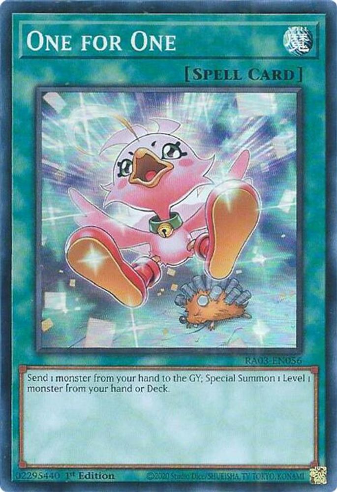 One for One (Alternate Art) (RA03-EN056) - Super Rare