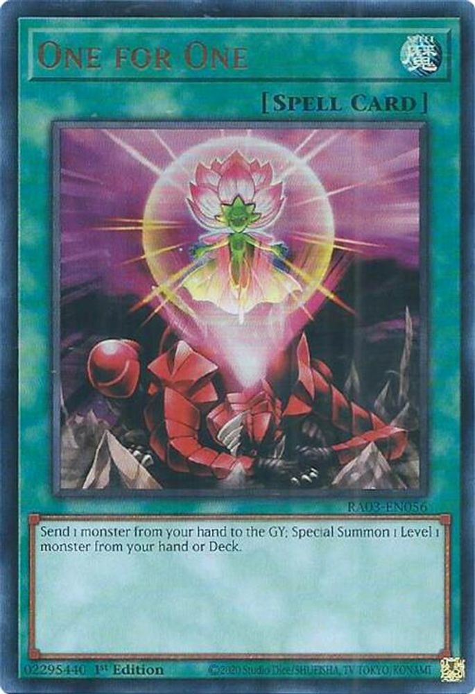 One for One (UR) (RA03-EN056) - Ultra Rare