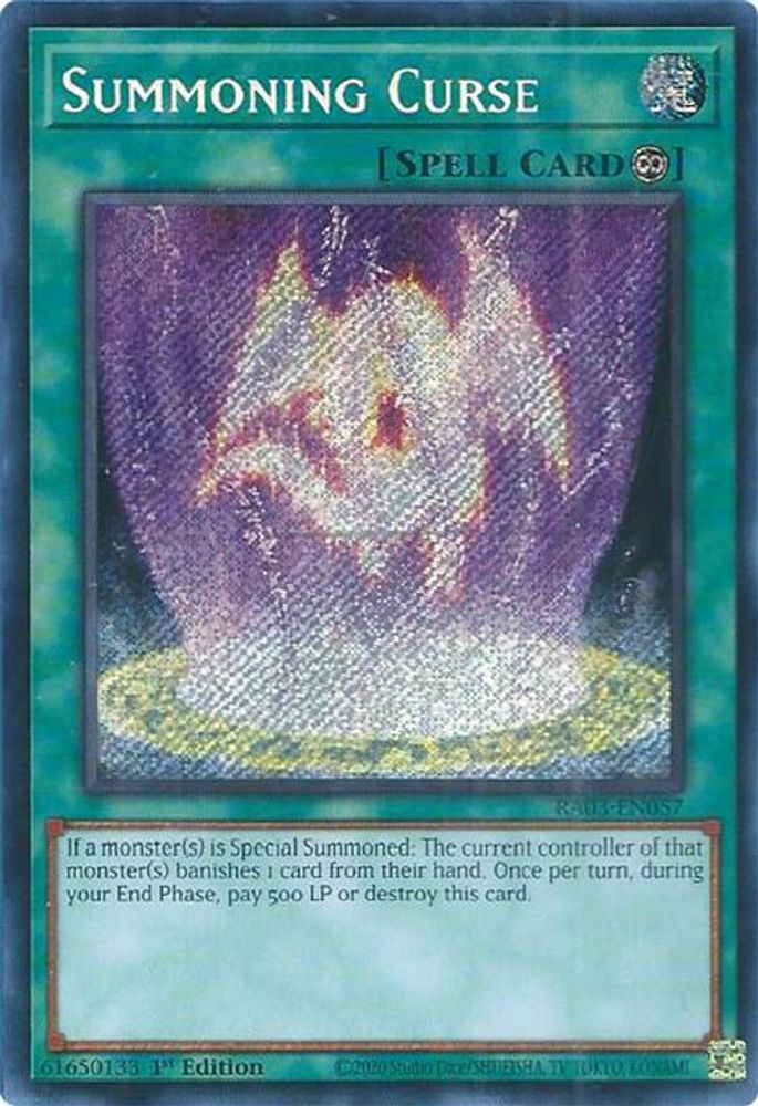 Summoning Curse (Secret Rare) (RA03-EN057) - Secret Rare