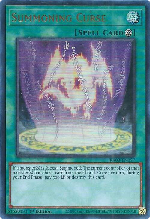 Summoning Curse (UR) (RA03-EN057) - Quarter Century Bonanza 1st Edition