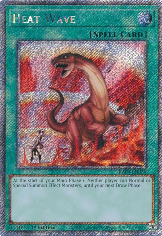 Heat Wave (Platinum Secret Rare) (RA03-EN058) - Platinum Secret Rare