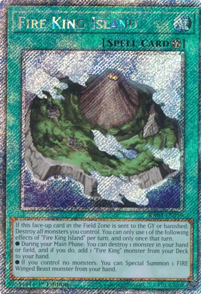 Fire King Island (Platinum Secret Rare) (RA03-EN059) - Platinum Secret Rare