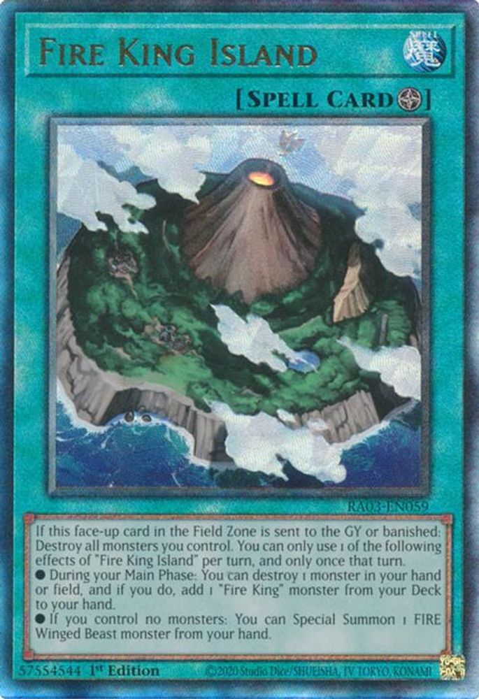 Fire King Island (PUR) (RA03-EN059) - Prismatic Ultimate Rare