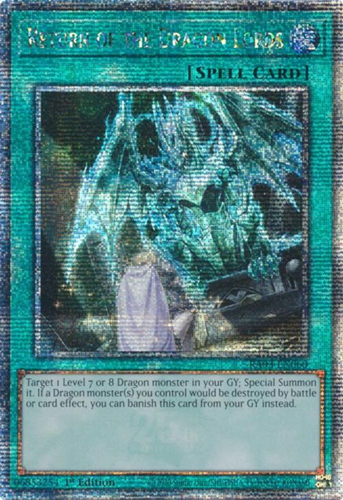 Return of the Dragon Lords (Quarter Century Secret Rare) (RA03-EN060) - Quarter Century Secret Rare