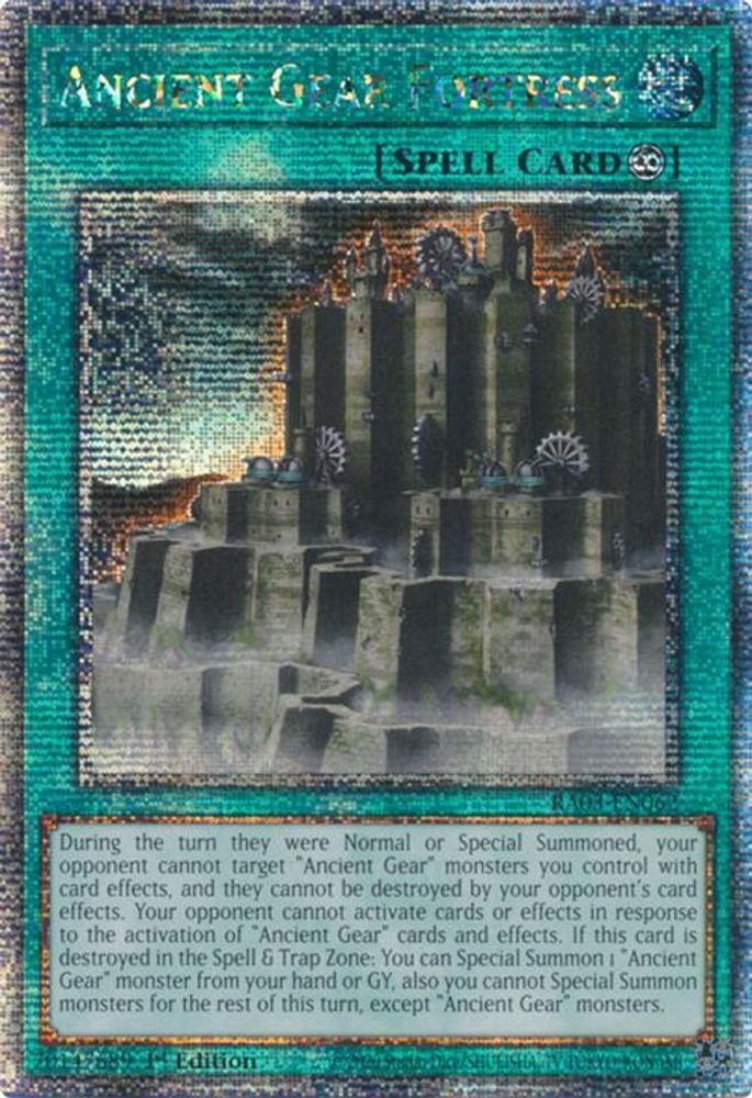 Ancient Gear Fortress (Quarter Century Secret Rare) (RA03-EN062) - Quarter Century Secret Rare