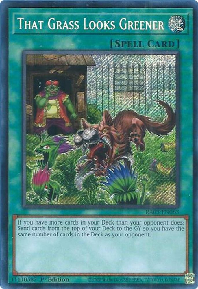 That Grass Looks Greener (Secret Rare) (RA03-EN063) - Secret Rare