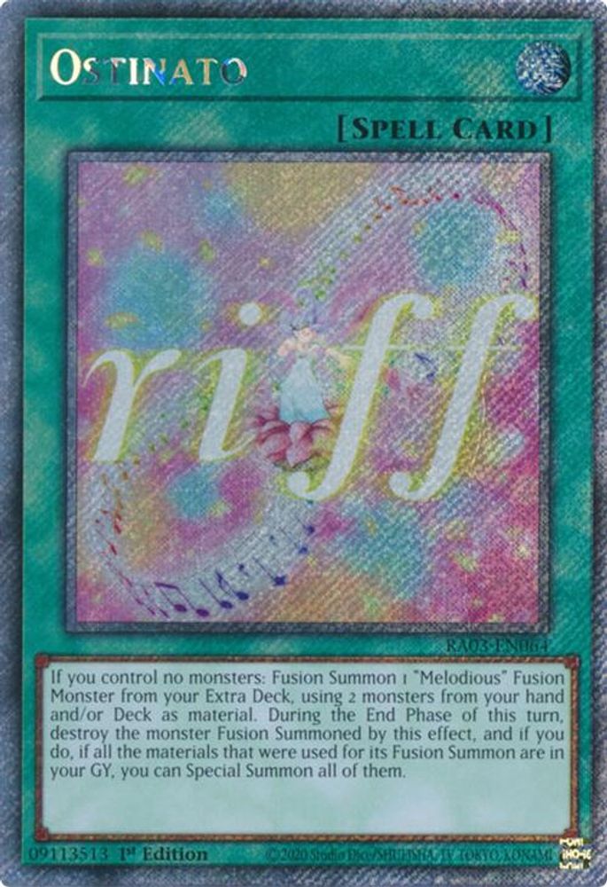 Ostinato (Platinum Secret Rare) (RA03-EN064) - Platinum Secret Rare