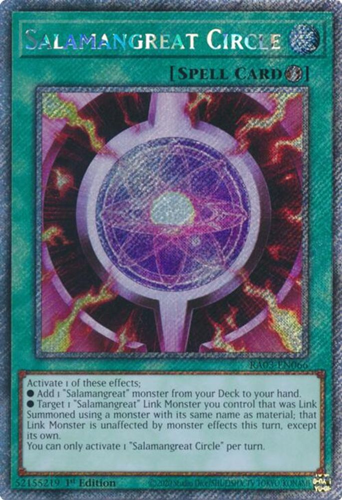 Salamangreat Circle (Platinum Secret Rare) (RA03-EN066) - Platinum Secret Rare