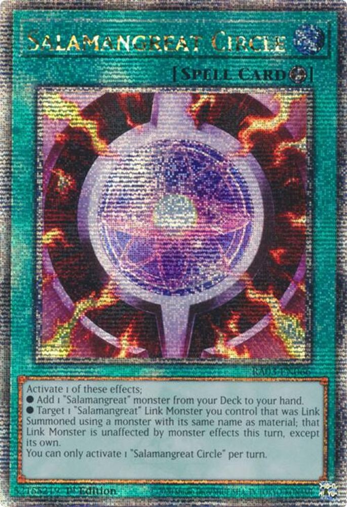 Salamangreat Circle (Quarter Century Secret Rare) (RA03-EN066) - Quarter Century Secret Rare