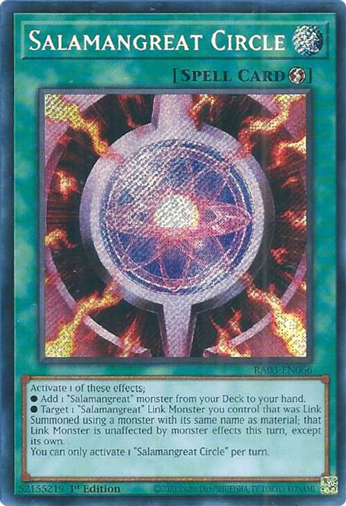 Salamangreat Circle (Secret Rare) (RA03-EN066) - Quarter Century Bonanza 1st Edition