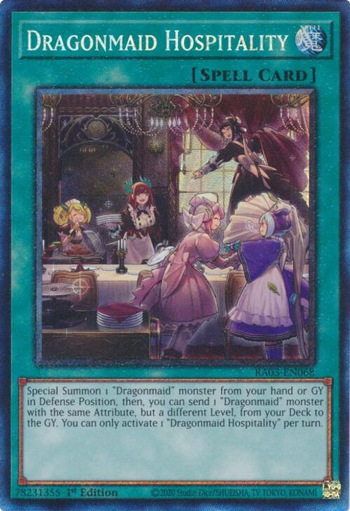 Dragonmaid Hospitality (PCR) (RA03-EN068) - Prismatic Collector's Rare
