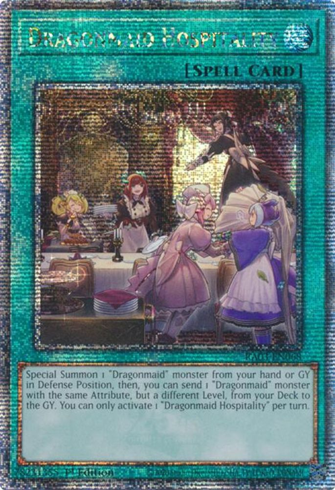 Dragonmaid Hospitality (Quarter Century Secret Rare) (RA03-EN068) - Quarter Century Secret Rare