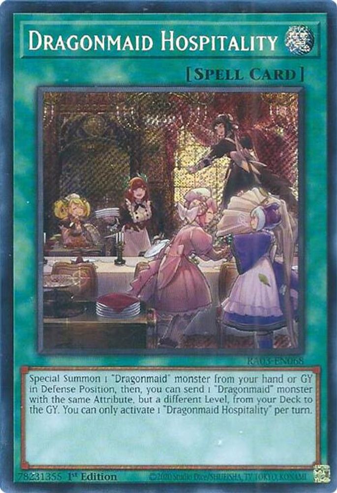 Dragonmaid Hospitality (Secret Rare) (RA03-EN068) - Secret Rare
