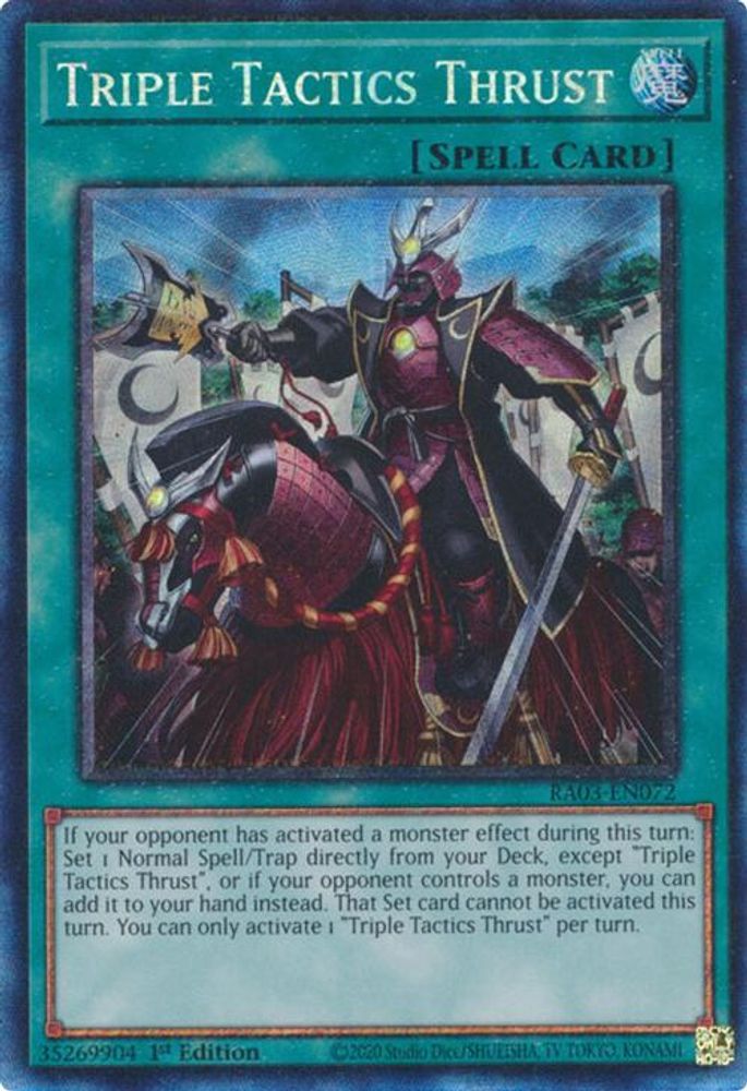 Triple Tactics Thrust (PCR) (RA03-EN072) - Prismatic Collector's Rare