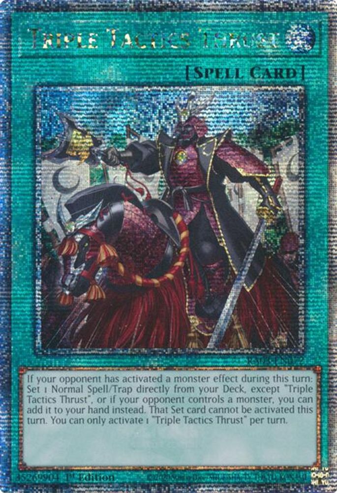 Triple Tactics Thrust (Quarter Century Secret Rare) (RA03-EN072) - Quarter Century Secret Rare