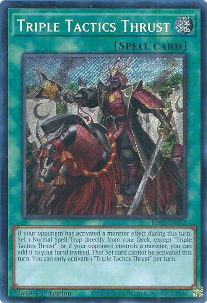 Triple Tactics Thrust (Secret Rare) (RA03-EN072) - Secret Rare