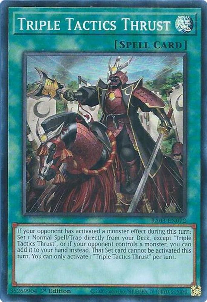 Triple Tactics Thrust (RA03-EN072) - Super Rare