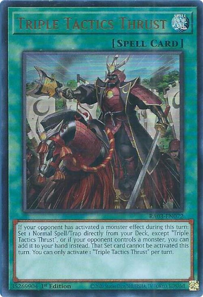 Triple Tactics Thrust (UR) (RA03-EN072) - Ultra Rare