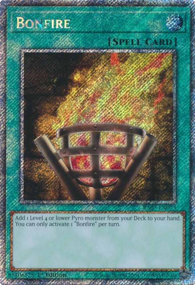 Bonfire (Platinum Secret Rare) (RA03-EN073) - Platinum Secret Rare