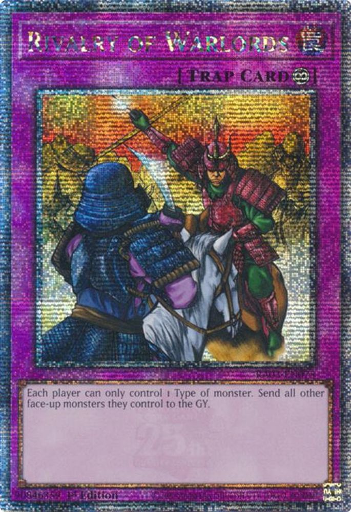 Rivalry of Warlords (Quarter Century Secret Rare) (RA03-EN075) - Quarter Century Secret Rare