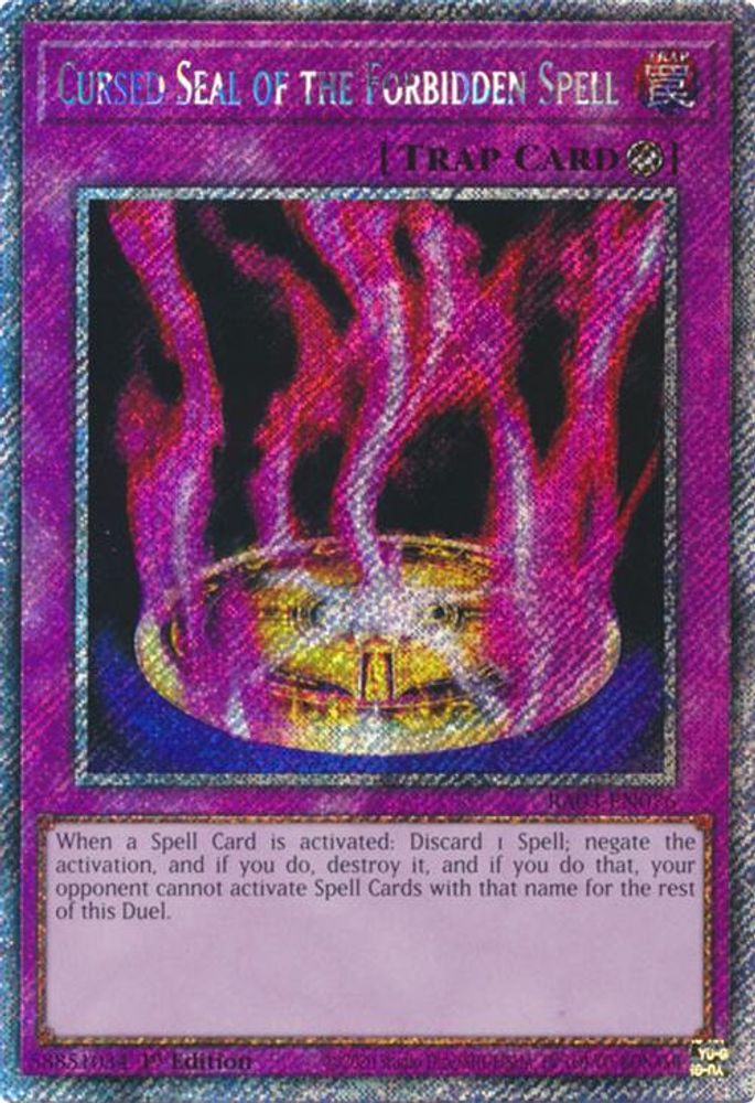Cursed Seal of the Forbidden Spell (Platinum Secret Rare) (RA03-EN076) - Platinum Secret Rare