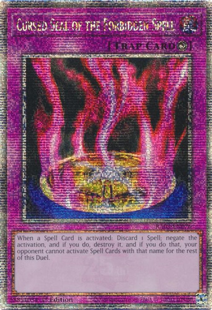 Cursed Seal of the Forbidden Spell (Quarter Century Secret Rare) (RA03-EN076) - Quarter Century Secret Rare