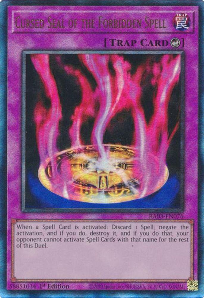 Cursed Seal of the Forbidden Spell (PUR) (RA03-EN076) - Prismatic Ultimate Rare