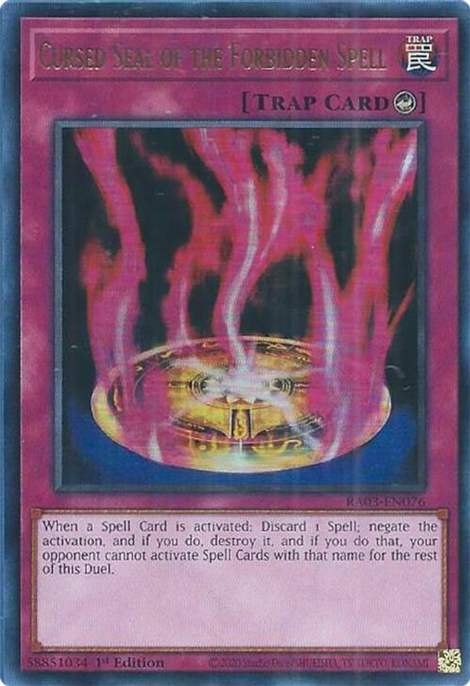 Cursed Seal of the Forbidden Spell (UR) (RA03-EN076) - Ultra Rare