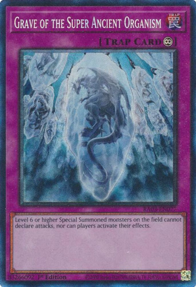 Grave of the Super Ancient Organism (PCR) (RA03-EN077) - Prismatic Collector's Rare